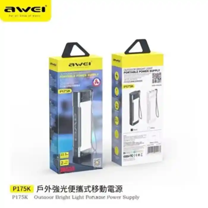Awei P175K 20000mah 22.5w Portable Power Supply Power bank With Strong Flashlight